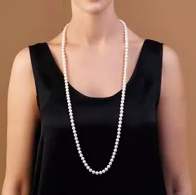 Perlenkette im Opera Stil Perlenklassiker