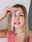 Preview: Luxury-Perlencollier weiß mit Zirkonia/Silber-Zierverschluss, rund, 7-10 mm, 40 cm, doppelt / lang tragbar Preview: Luxury-Perlencollier weiß mit Zirkonia/Silber-Zierverschluss, rund, 7-10 mm, 40 cm, doppelt / lang tragbar