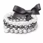 Preview: Elegantes Perlenarmband 3-reihig mehrfarbig Preview: Elegantes Perlenarmband 3-reihig mehrfarbig