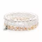 Preview: Elegantes Perlenarmband 3-reihig mehrfarbig 212-03B