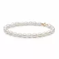 Preview: Leichtes elegantes Perlenarmband weiß reisförmig 5-5.5 mm, 18cm Länge, Verschluss Gelbgold 9K, Gaura Pearls, Estland Preview: Leichtes elegantes Perlenarmband weiß reisförmig 5-5.5 mm, 18cm Länge, Verschluss Gelbgold 9K, Gaura Pearls, Estland