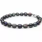 Preview: Schwarzes Gaura Pearls Perlenarmband mit barocken Süßwasserzuchtperlen, 6-7 mm