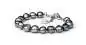 Preview: Modernes Perlenarmband schwarz barock 9-10 mm, 19 cm, Verschluss Stahl, Gaura Pearls, Estland