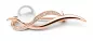 Preview: Brosche geschwungen Perle weiss rund 8-8.5 mm mit Zirkonia, Roségold 585 plattiert, Gaura Pearls, Estland Preview: Brosche geschwungen Perle weiss rund 8-8.5 mm mit Zirkonia, Roségold 585 plattiert, Gaura Pearls, Estland
