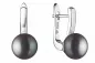 Preview: Casual Perlenohrring hängend schwarz rund 9-9.5 mm, Englischer Verschluss, 925er Silber, Gaura Pearls, Estland Preview: Casual Perlenohrring hängend schwarz rund 9-9.5 mm, Englischer Verschluss, 925er Silber, Gaura Pearls, Estland