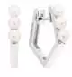Mobile Preview: Casual Perlenohrring weiß rund 3.5-4 mm, Englischer Verschluss 925er Silber, Marke: Gaura Pearls, Estland