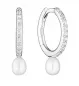 Preview: Casual Perlenohrring Creole weiß rund 4-4.5 mm, Zirkonia mit Perle, 925er Silber, Gaura Pearls, Estland Preview: Casual Perlenohrring Creole weiß rund 4-4.5 mm, Zirkonia mit Perle, 925er Silber, Gaura Pearls, Estland