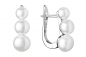 Preview: Casual Perlenohrring weiß rund 5-5.5,6-6.5,7-7.5 mm, Englischer Verschluss 925er Silber, Marke: Gaura Pearls, Estland