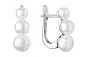 Mobile Preview: Casual Perlenohrring weiß rund 5-5.5,6-6.5,7-7.5 mm, Englischer Verschluss 925er Silber, Marke: Gaura Pearls, Estland