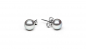 Preview: Klassischer Perlenohrstecker grau rund 6.5-7 mm, Sicherheitsverschluss 925er Silber, Gaura Pearls, Estland