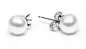 Mobile Preview: Perlenohrstecker weiß rund 5.5-6 mm, Sicherheitsverschluss 925er Silber, Gaura Pearls, Estland