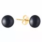 Preview: Klassischer Perlenohrstecker schwarz rund 7.5-8 mm, 585 Gelbgolditsverschluss, Gaura Pearls, Estland Preview: Klassischer Perlenohrstecker schwarz rund 7.5-8 mm, 585 Gelbgolditsverschluss, Gaura Pearls, Estland
