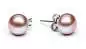 Preview: Klassischer Perlenohrstecker lavendel rund 8.5-9 mm, Sicherheitsverschluss 925er Silber, Gaura Pearls, Estland