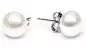 Preview: Klassischer Perlenohrstecker weiß 8.5-9 mm, Button, 925er Silber Sicherheitsverschluss, Gaura Pearls, Estland