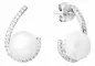 Preview: Elegante Perlenohrstecker weiß rund 9-10 mm, Zirkoniabogen, 925er Silber, Gaura Pearls, Estland Preview: Elegante Perlenohrstecker weiß rund 9-10 mm, Zirkoniabogen, 925er Silber, Gaura Pearls, Estland