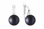Preview: Perlenohrring hängend Zirkonia schwarz rund 10-10.5 mm, Zirkonia, Englischer Verschluss, 925er Silber, Gaura Pearls, Estland Preview: Perlenohrring hängend Zirkonia schwarz rund 10-10.5 mm, Zirkonia, Englischer Verschluss, 925er Silber, Gaura Pearls, Estland