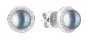 Preview: Perlenohrstecker grau mit Zirkoniaeinfassung SK21483E Preview: Perlenohrstecker grau mit Zirkoniaeinfassung SK21483E