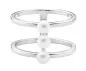 Preview: Eleganter Doppel-Ring mit weißer Perle, 925er rhodiniertes Silber, Gaura Pearls, Estland Preview: Eleganter Doppel-Ring mit weißer Perle, 925er rhodiniertes Silber, Gaura Pearls, Estland