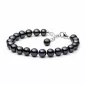 Preview: Gaura Pearls Perlenarmband - schwarz, 10 mm, 925 Silber Preview: Gaura Pearls Perlenarmband - schwarz, 10 mm, 925 Silber