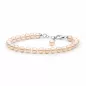 Preview: Gaura Pearls Perlenarmband - rosa, 18-21 cm, 925 Silber