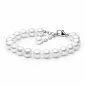 Preview: Gaura Pearls Perlenarmband - weiß, 9 mm, 925 Silber Preview: Gaura Pearls Perlenarmband - weiß, 9 mm, 925 Silber