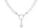 Mobile Preview: Perlenkette von Perlen, Silber und Zirkon - weiß, 8-9 mm, 50 cm, 925er Silber, Gaura Pearls, Estland