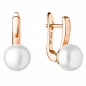 Preview: Gaura Pearls Perlenohrringe - weiß, 9 mm, 585 Rosegold plat. Preview: Gaura Pearls Perlenohrringe - weiß, 9 mm, 585 Rosegold plat.