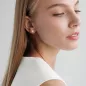 Preview: Perlenohrstecker weiß rund 5.5-6 mm, Sicherheitsverschluss 925er Silber, Gaura Pearls, Estland