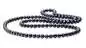 Preview: Schwarze Perlenkette lang rund 8.5-9.5 mm, 120 cm, Gaura Pearls, Estland