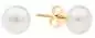 Preview: Klassischer Perlenohrstecker weiß rund 7.5-8 mm, 14KT Rosé Gold Sicherheitsverschluss, Gaura Pearls, Estland