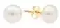 Preview: Klassischer Perlenohrstecker weiß rund 8.5-9 mm, 14KT Rosé Gold Sicherheitsverschluss, Gaura Pearls, Estland