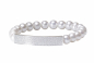 Preview: Perlenschmuck Perlenarmband weiß Zirkonia rund Silber L184-65B