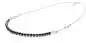 Preview: Elegante Design-Silberkette Perlen klein schwarz rund 6-7 mm, 87 cm, variable Länge, 925er Silber Gaura Pearls, Estland