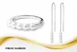Preview: Perlenschmuck Set mit Ohrhängern und Perlenring mit kleinen weißen Perlen Preview: Perlenschmuck Set mit Ohrhängern und Perlenring mit kleinen weißen Perlen