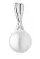 Preview: Perlenanhänger einzeln weiß 8.5-9 mm, 925er rhodiniertes Silber, Gaura Pearls, Estland