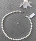 Preview: Klassische Choker-Perlenkette weiß rund, 7-8 mm, 40 cm, Verschluss 925er Silber, Gaura Pearls, Estland Bild 4