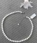 Preview: Klassische Choker Perlenkette 40 cm weiß rund, 7-8 mm, Verschluss 925er Silber, Gaura Pearls, Estland