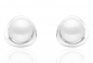Preview: Moderner Perlenohrstecker weiß rund 8.5-9 mm, Fassung, Sicherheitsverschluss 925er Silber, Gaura Pearls, Estland