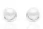Mobile Preview: Moderner Perlenohrstecker weiß rund 8.5-9 mm, Fassung, Sicherheitsverschluss 925er Silber, Gaura Pearls, Estland