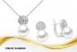 Preview: Schmuckset weiße runde Perlen mit Zirkonia Perlenkette und Perlenohrringe Preview: Schmuckset weiße runde Perlen mit Zirkonia Perlenkette und Perlenohrringe