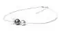 Preview: Design-Silberkette Perlen, weiß, schwarz, grau, 11-12, 10-11, 9-10 mm, 38 cm, Gaura Pearls, Estland
