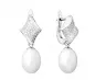 Preview: Eleganter Perlenohrring weiß tropfen 8-8.5 mm, Zirkonia, Englischer Verschluss, 925er Silber, Gaura Pearls, Estland Preview: Eleganter Perlenohrring weiß tropfen 8-8.5 mm, Zirkonia, Englischer Verschluss, 925er Silber, Gaura Pearls, Estland