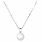 Preview: Gaura Pearls Silberkette - weiß, 40-49 cm, 925 Silber