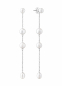 Preview: Eleganter Perlenohrhänger lang weiß rund 6-10 mm, 925er Silber, Gaura Pearls, Estland