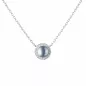 Preview: Gaura Pearls Silberkette - grau, Zirkonia, 41-48 cm, 925 Silber