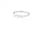 Preview: Eleganter Ring mit weißen kleinen Perlen 4-4.5 mm, 925er rhodiniertes Silber, Marke: Gaura Pearls, Estland