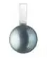 Preview: Perlenanhänger einzeln schwarz rund 9.5-10 mm, 925er rhodiniertes Silber, Gaura Pearls, Estland