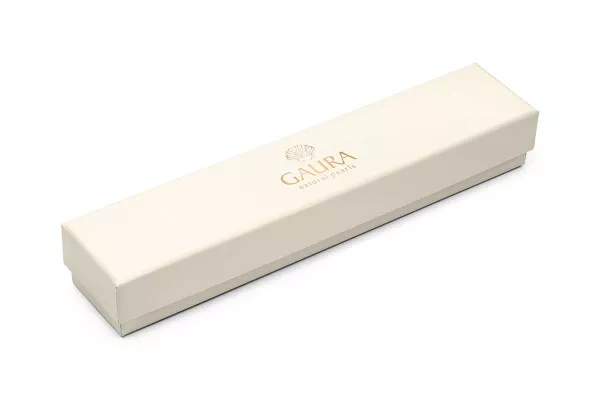 Gaura Pearls Perlenkette - weiß, rund, 50 cm, 585 Weiß/Gelbgold