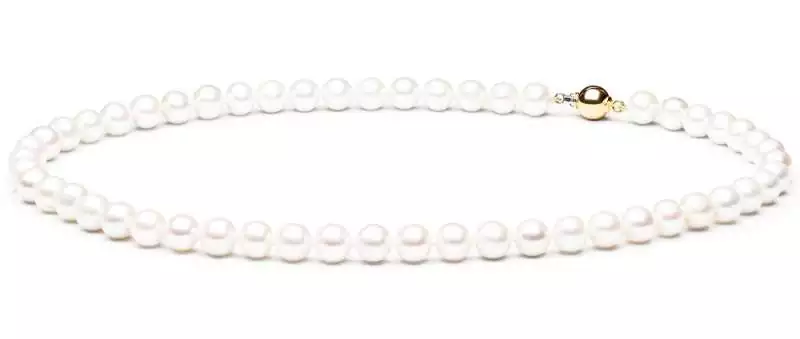 Perlenschmuck Set - Klassisch elegant - Perlenohringe weiß und Perlenkette weiß Gold Bild 3