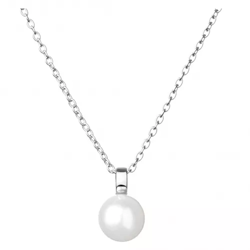 Gaura Pearls Silberkette - weiß, 40-49 cm, 925 Silber